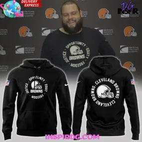 -Cleveland Browns Justice, Opportunity, Equity, Freedom Hoodie