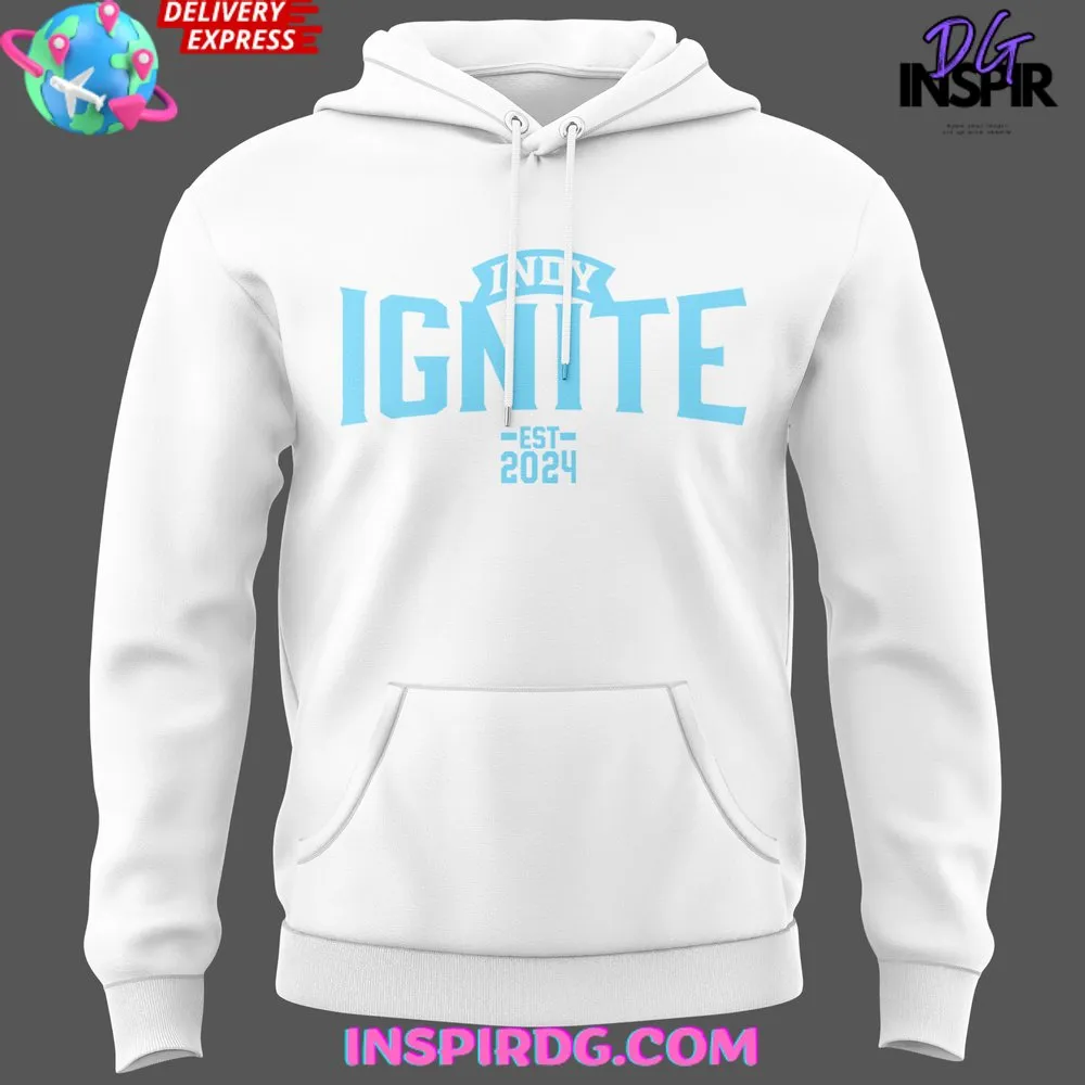 -Indy Ignite Pro Volleyball 2024 White Hoodie