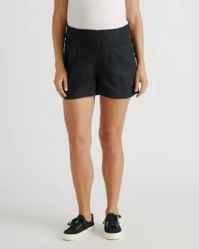 100% European Linen Maternity Shorts