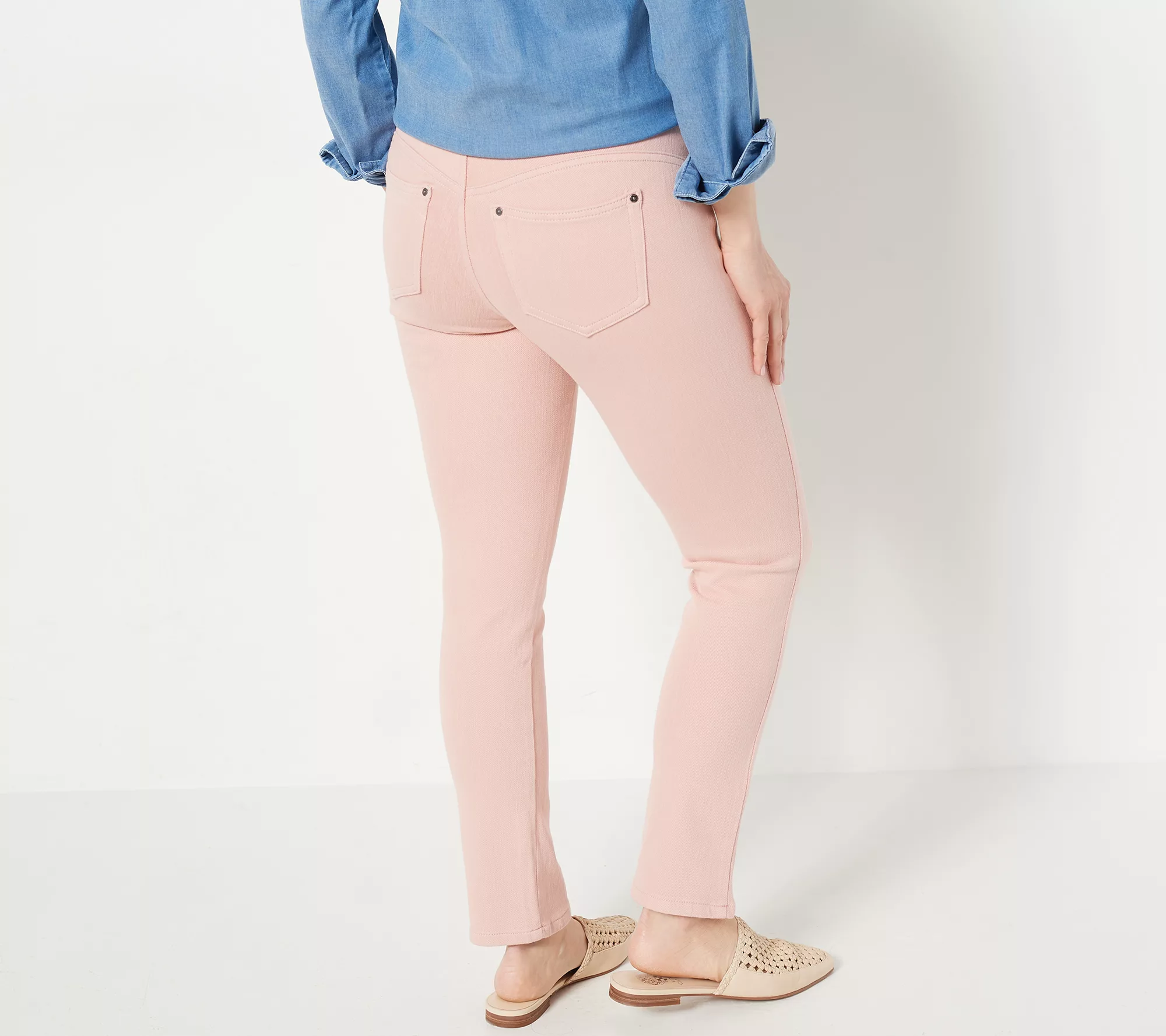 "As Is" Belle by Kim Gravel Petite Flexibelle Slim-Leg Jeans