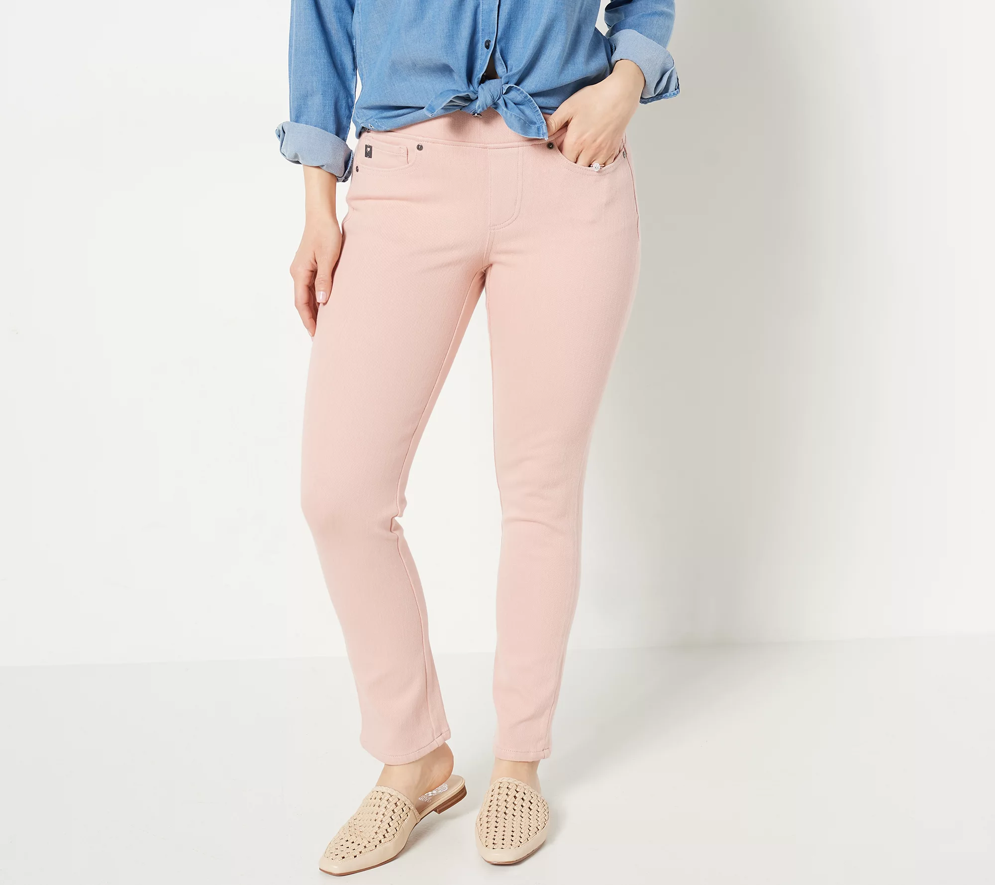 "As Is" Belle by Kim Gravel Petite Flexibelle Slim-Leg Jeans