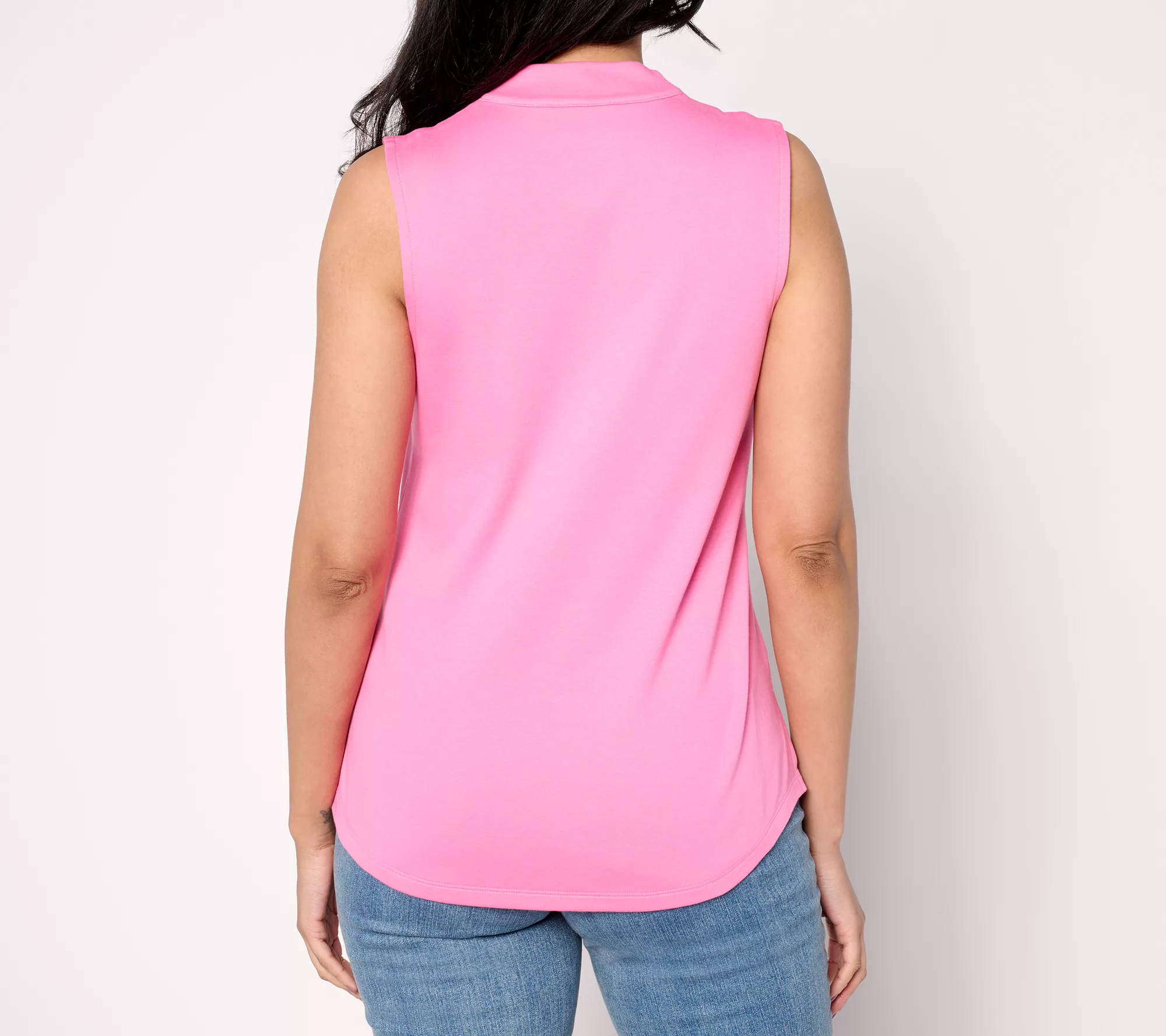 "As Is" Isaac Mizrahi Live! Essentials Raised Back Sleeveless Top