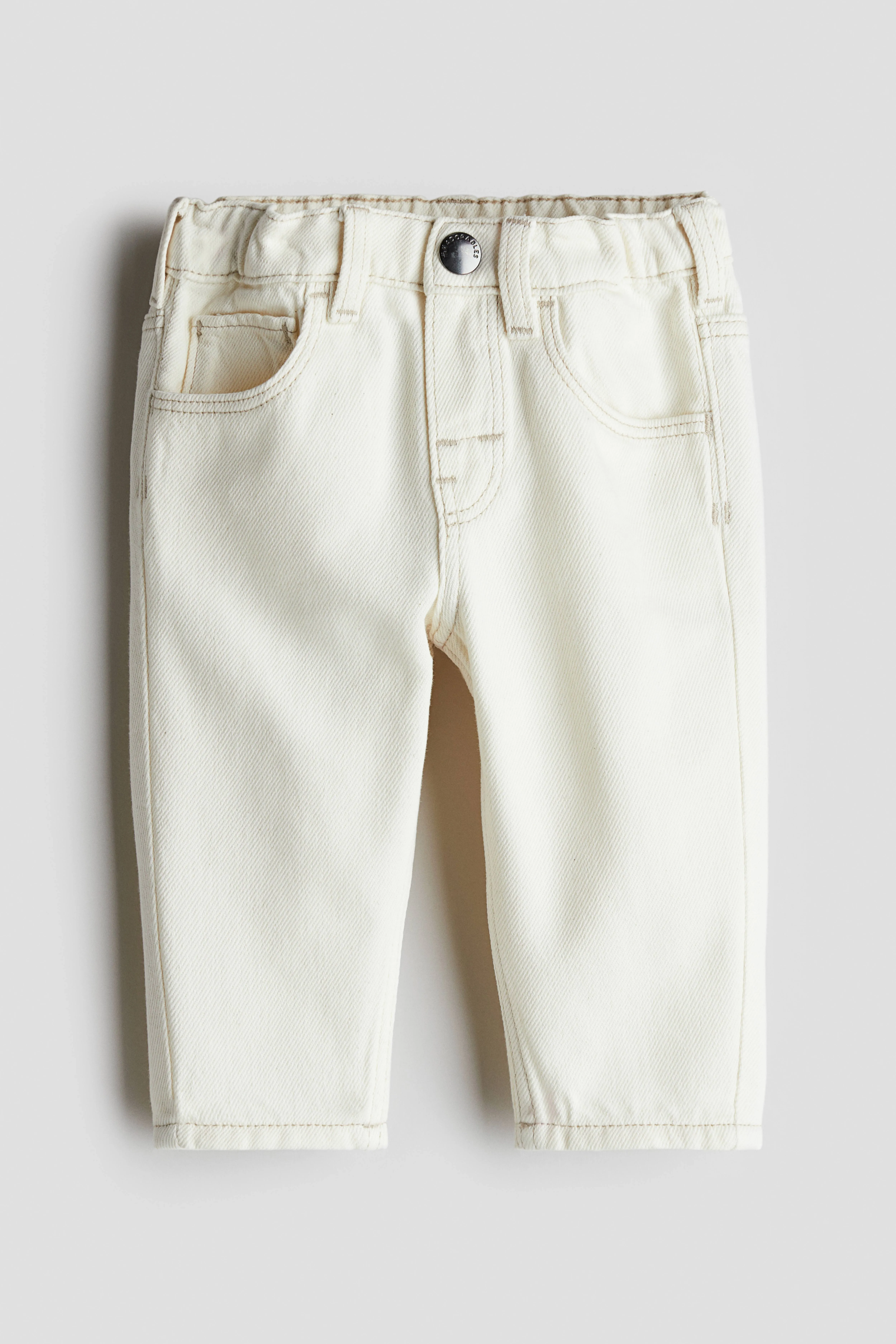 5-pocket jeans - Regular waist - Long - Cream - Kids | H&M GB