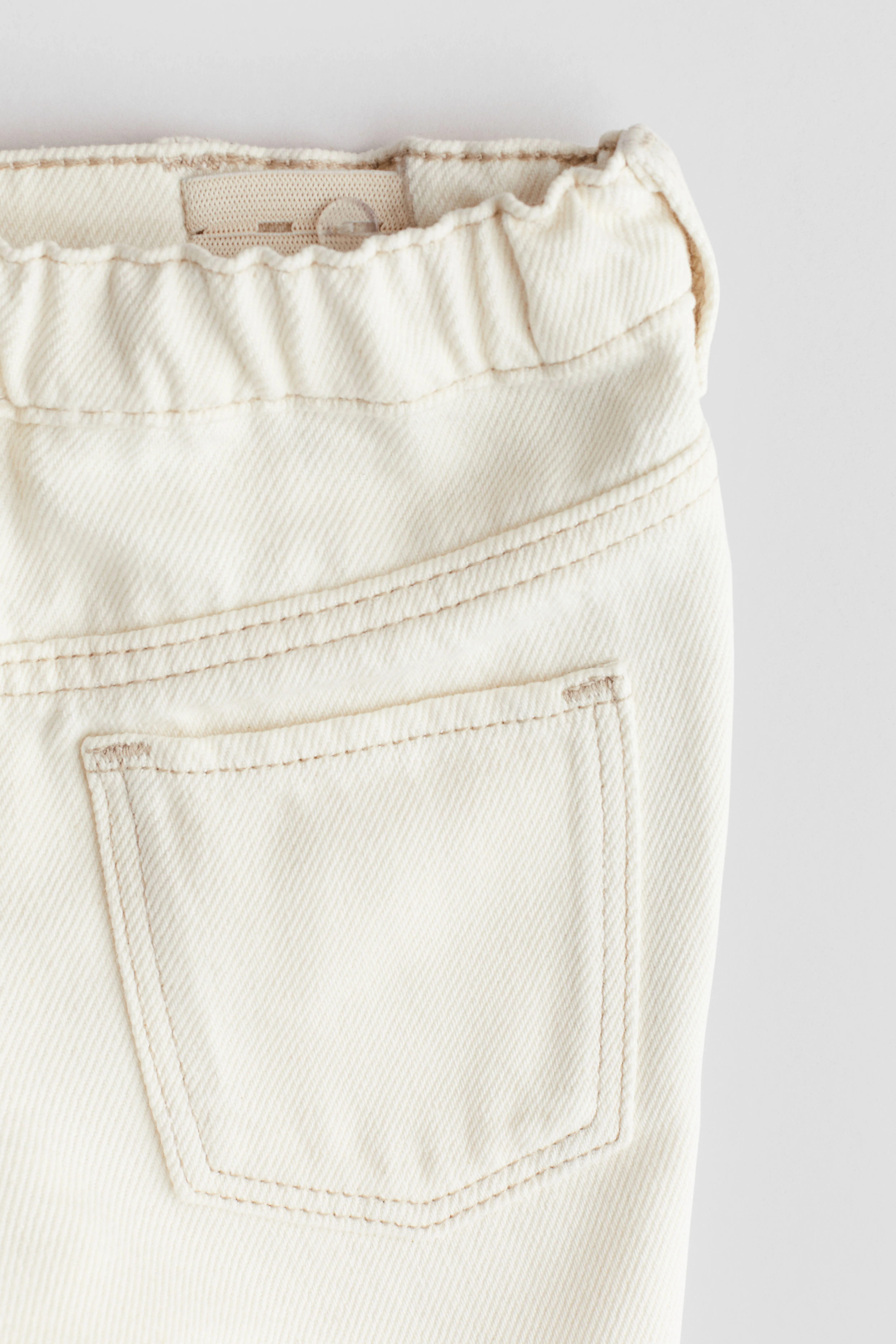 5-pocket jeans - Regular waist - Long - Cream - Kids | H&M GB