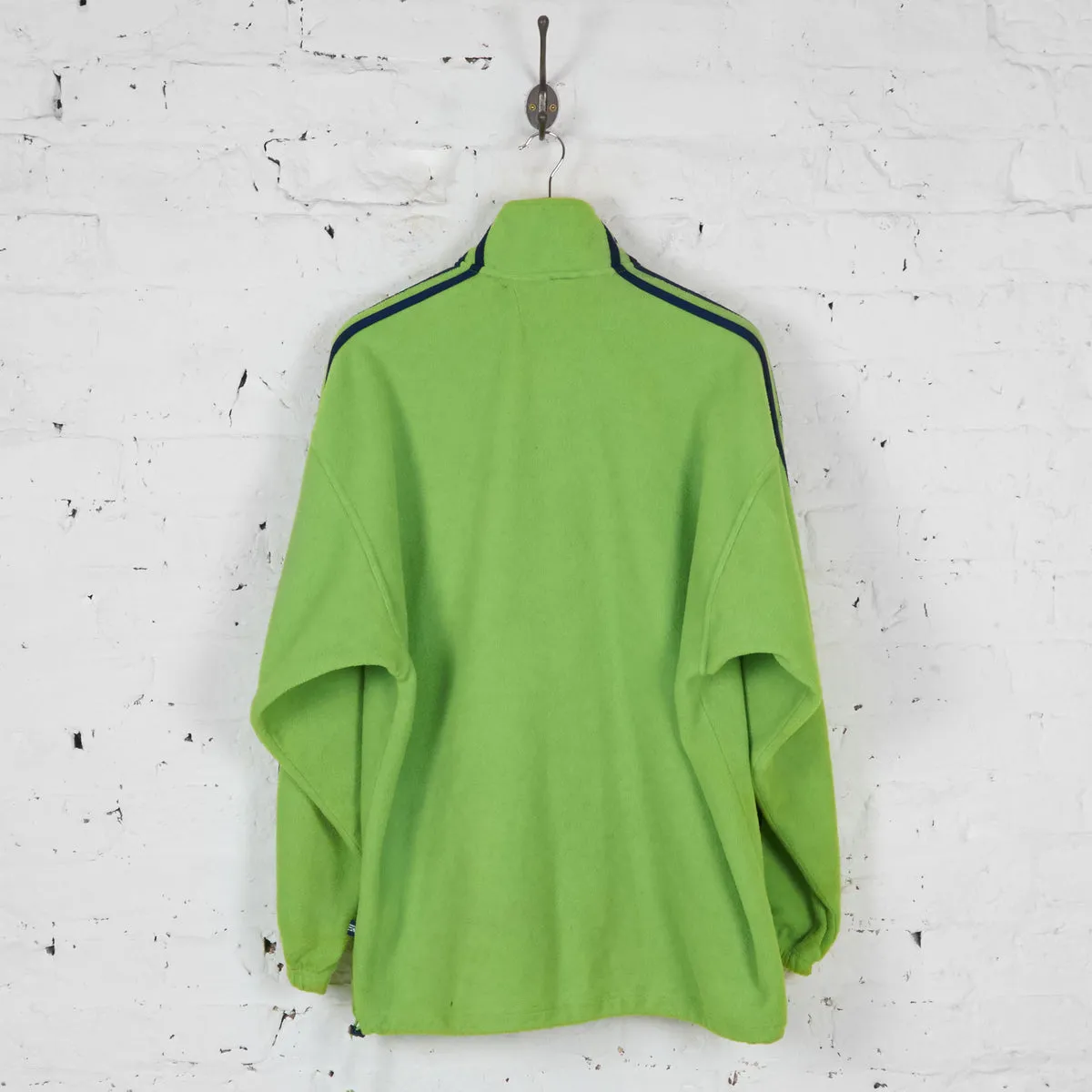 90s Adidas Full Zip Fleece - Green - L