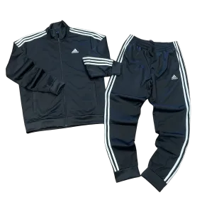 Adidas MEN’S  3STRIPE  TRICOT TRACKSUIT- BLACK /WHITE