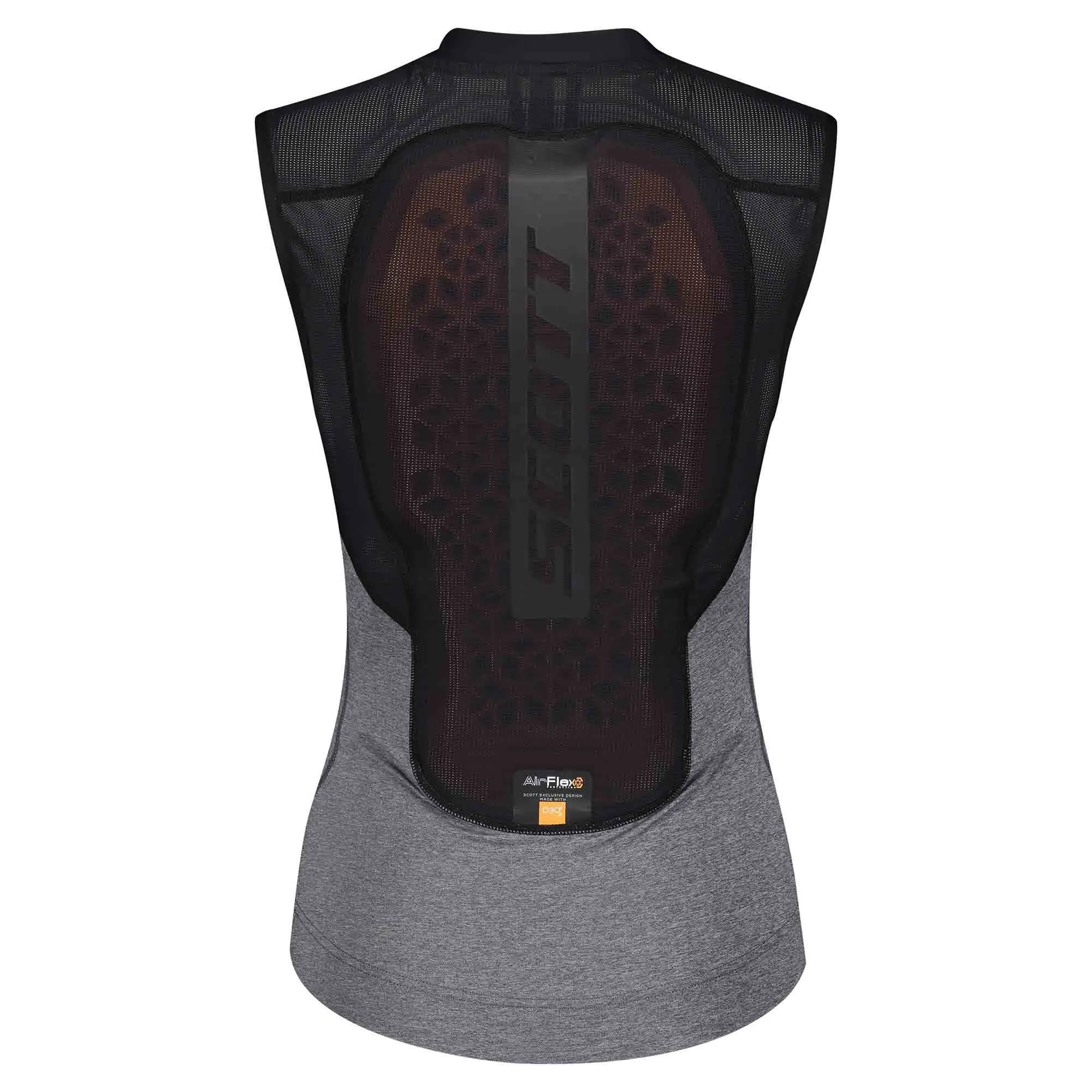 Airflex Womens Light Vest Back Protector - Black/Dark Grey Melange