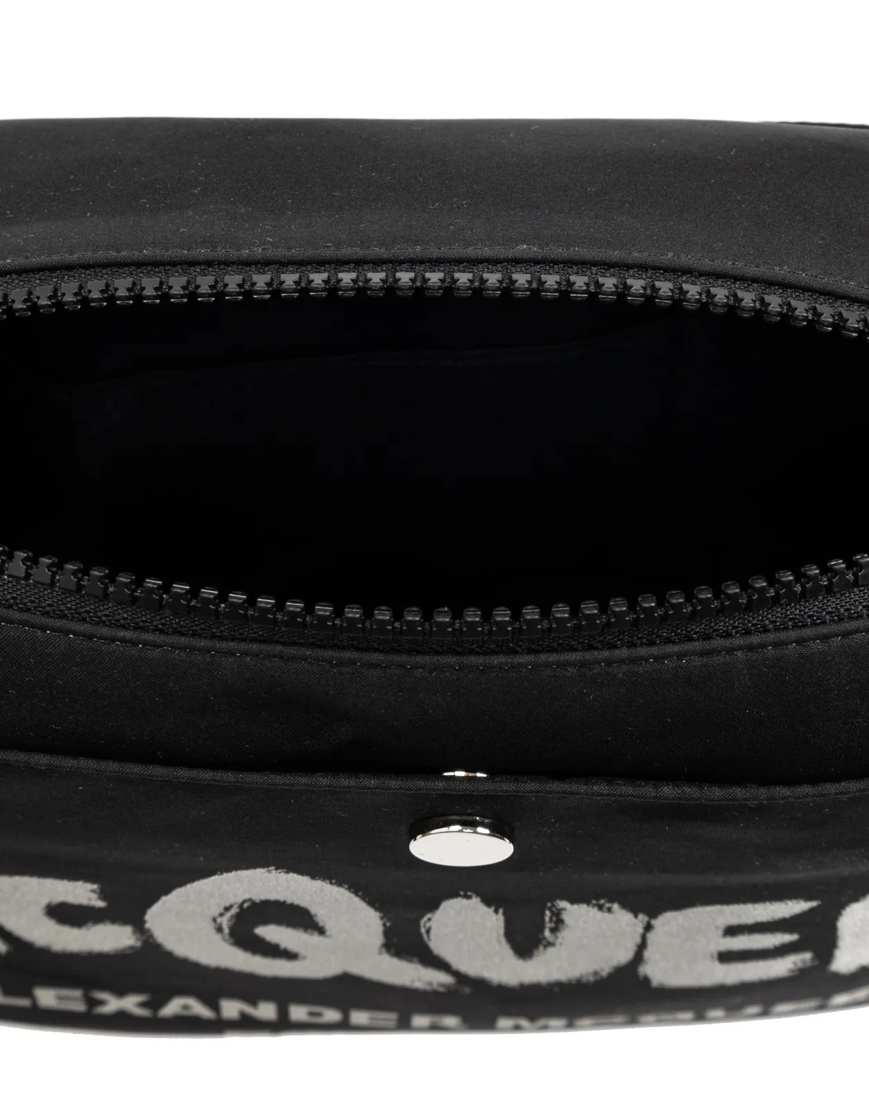 ALEXANDER MCQUEEN Black Graffiti McQueen Shoulder Bag