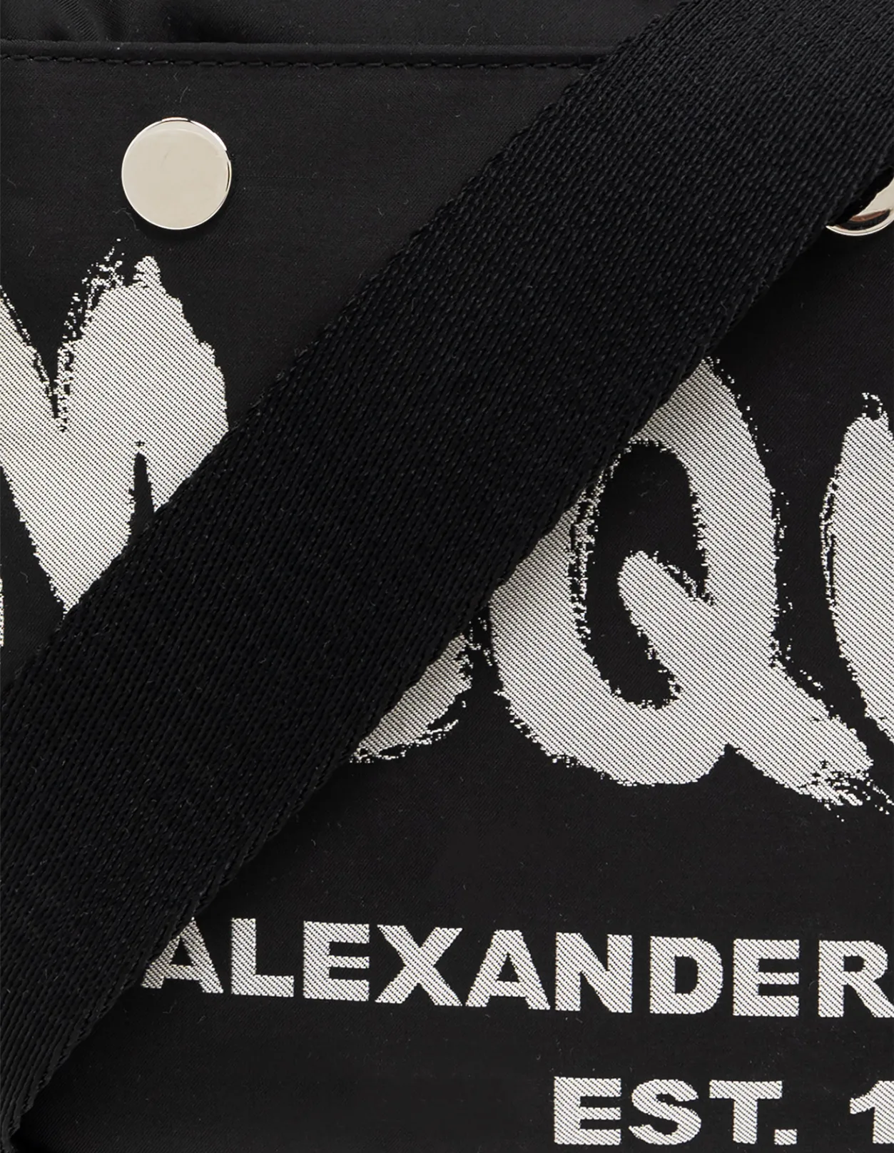 ALEXANDER MCQUEEN Black Graffiti McQueen Shoulder Bag