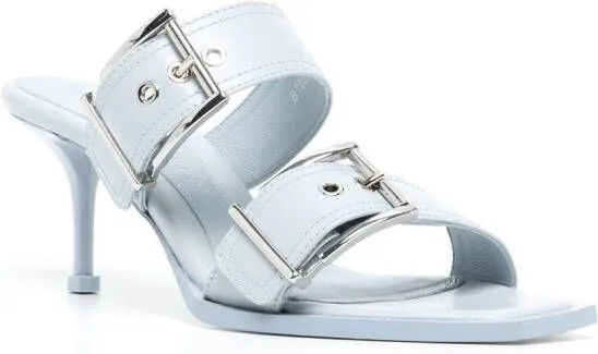 Alexander McQueen buckle-detail 60mm sandals Blue