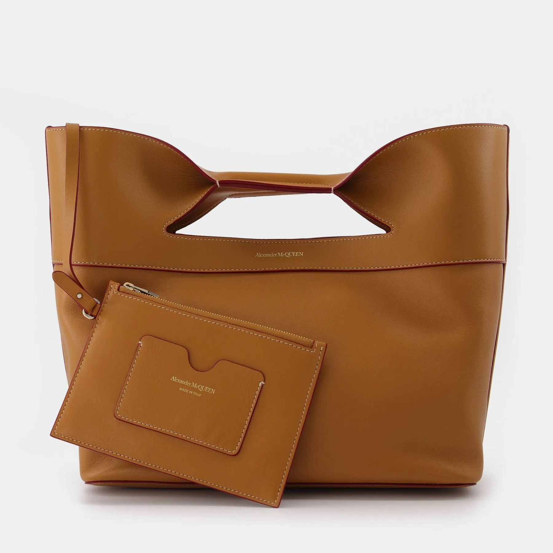 Alexander McQueen  The Bow Small Bag in Brown Leather