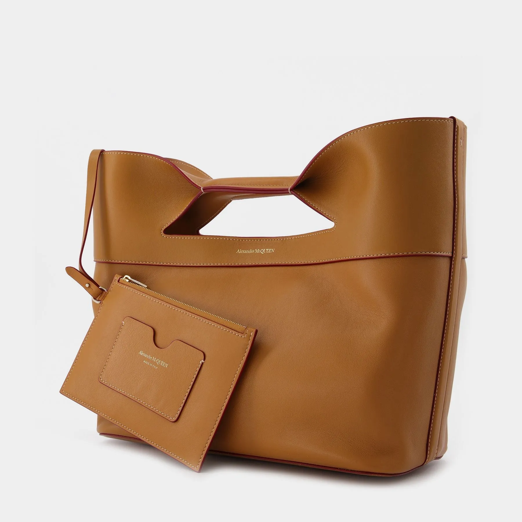 Alexander McQueen  The Bow Small Bag in Brown Leather