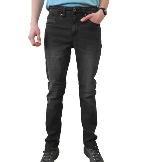 AM Legend AMLane Herren Straight-Fit Jeans Denim-Hose Mid Rise Baumwoll-Hose AM237006 Blau oder Schwarz