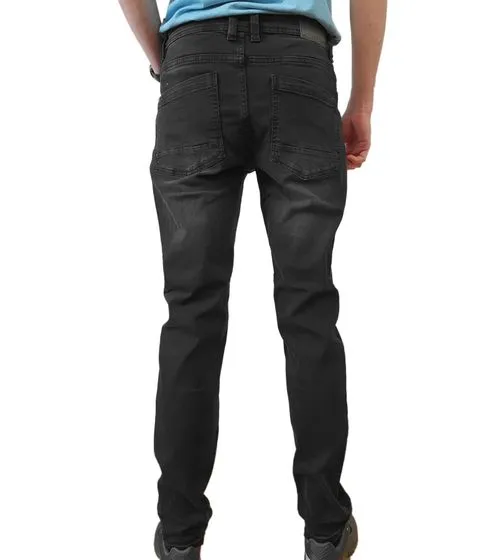 AM Legend AMLane Herren Straight-Fit Jeans Denim-Hose Mid Rise Baumwoll-Hose AM237006 Blau oder Schwarz