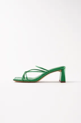 ARANDINA - Green Leather Strappy Sandals