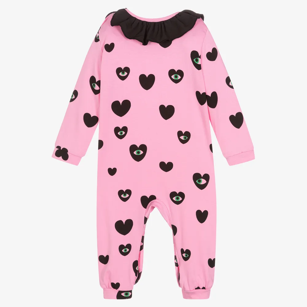 Baby Girls Pink Heart Romper