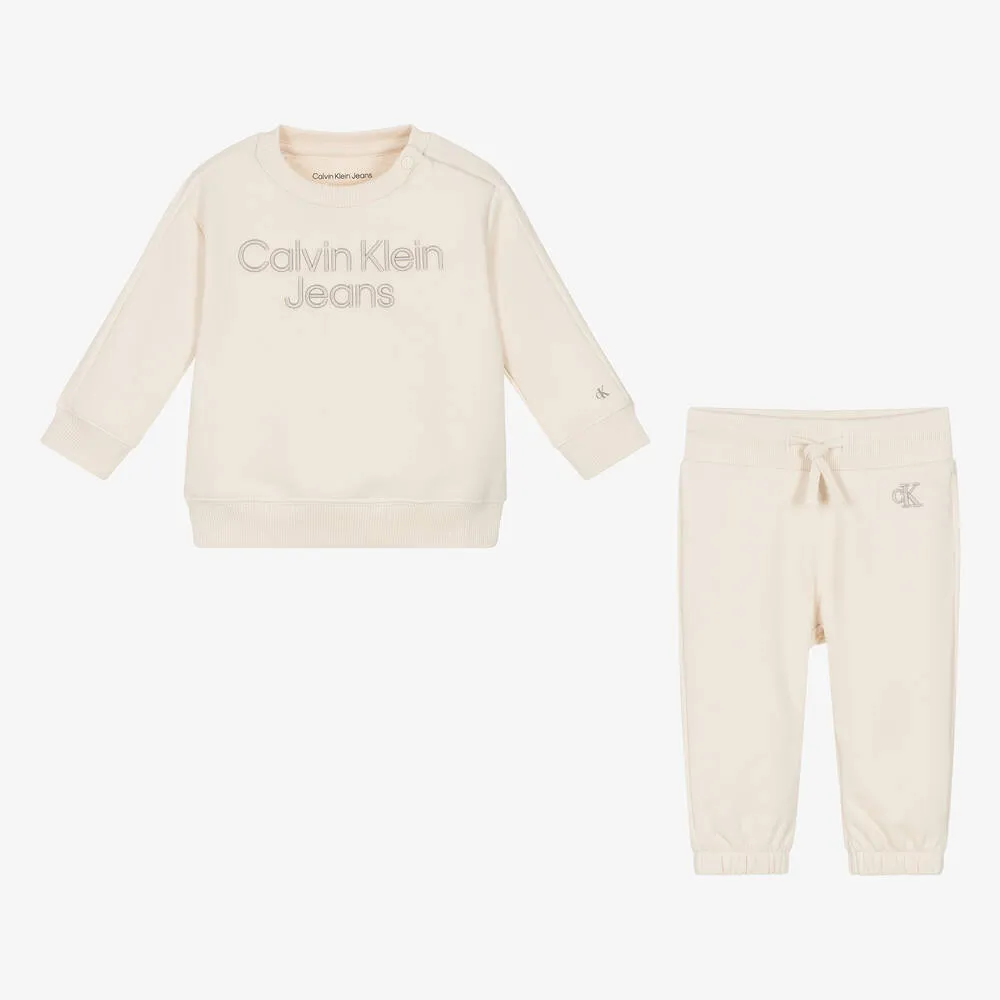 Baby Ivory Cotton Tracksuit Gift Set