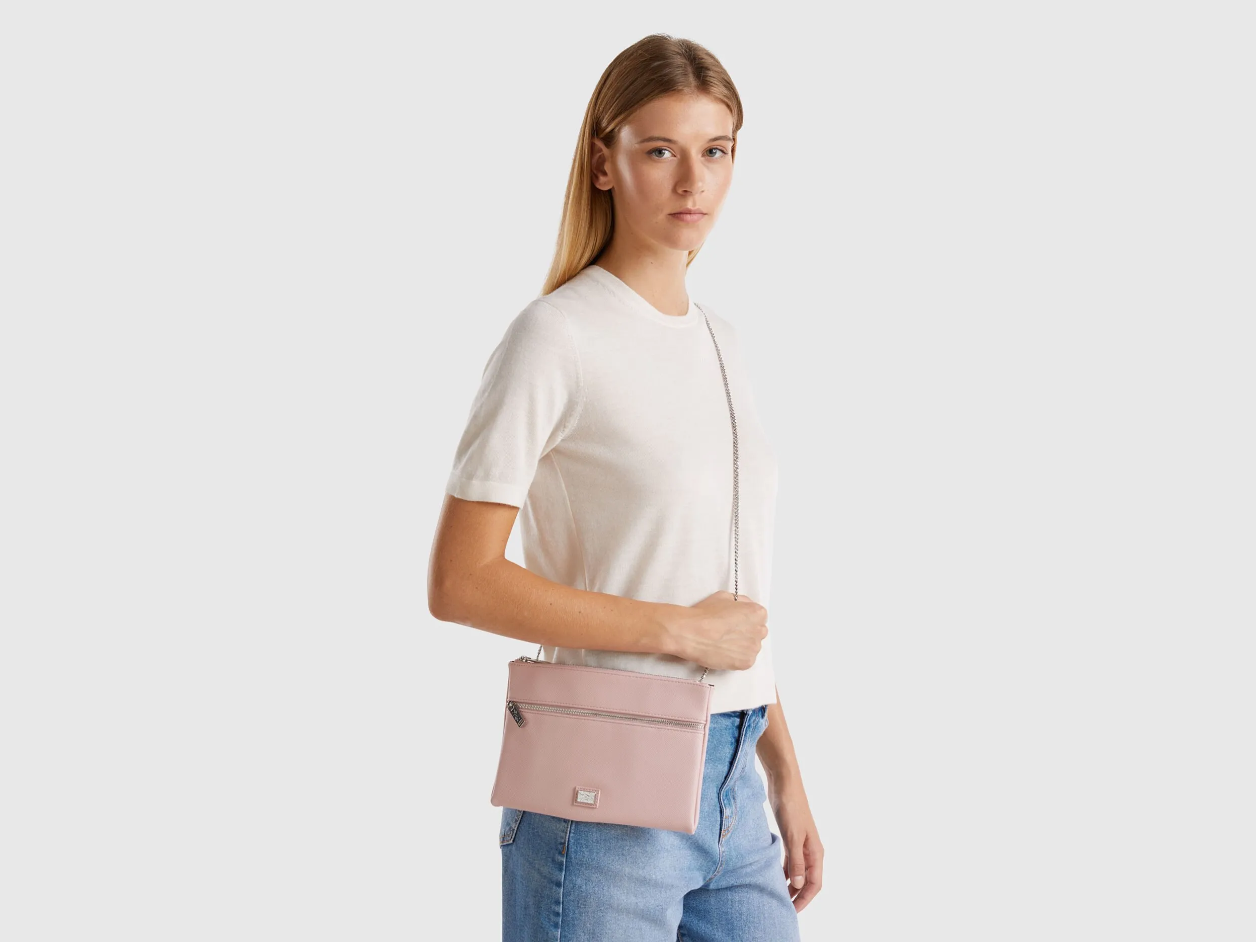 Bag with shoulder strap - Soft Pink | Benetton