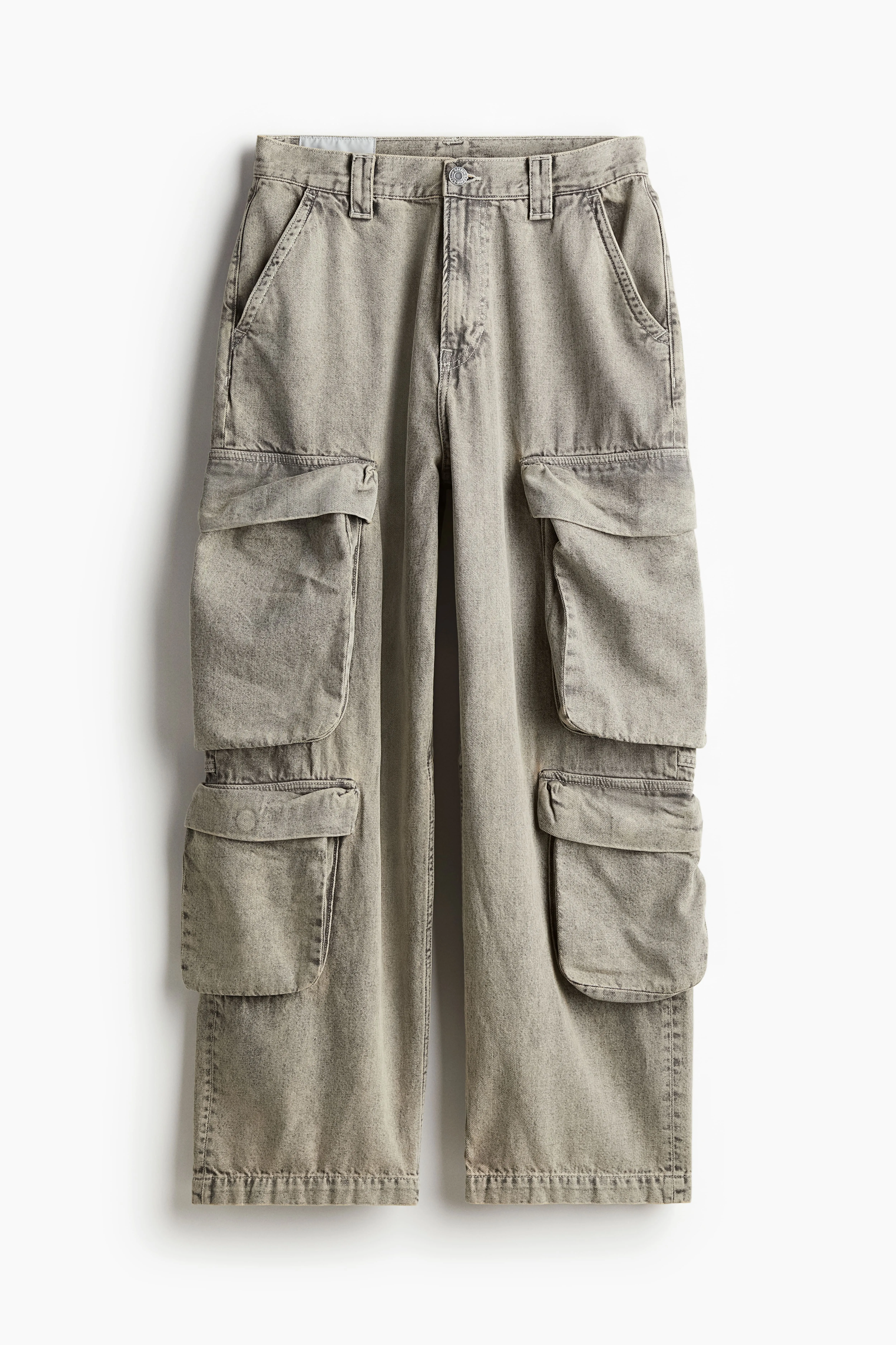 Baggy Cargo Jeans - Regular waist - Extra-long legs - Denim beige - Men | H&M GB