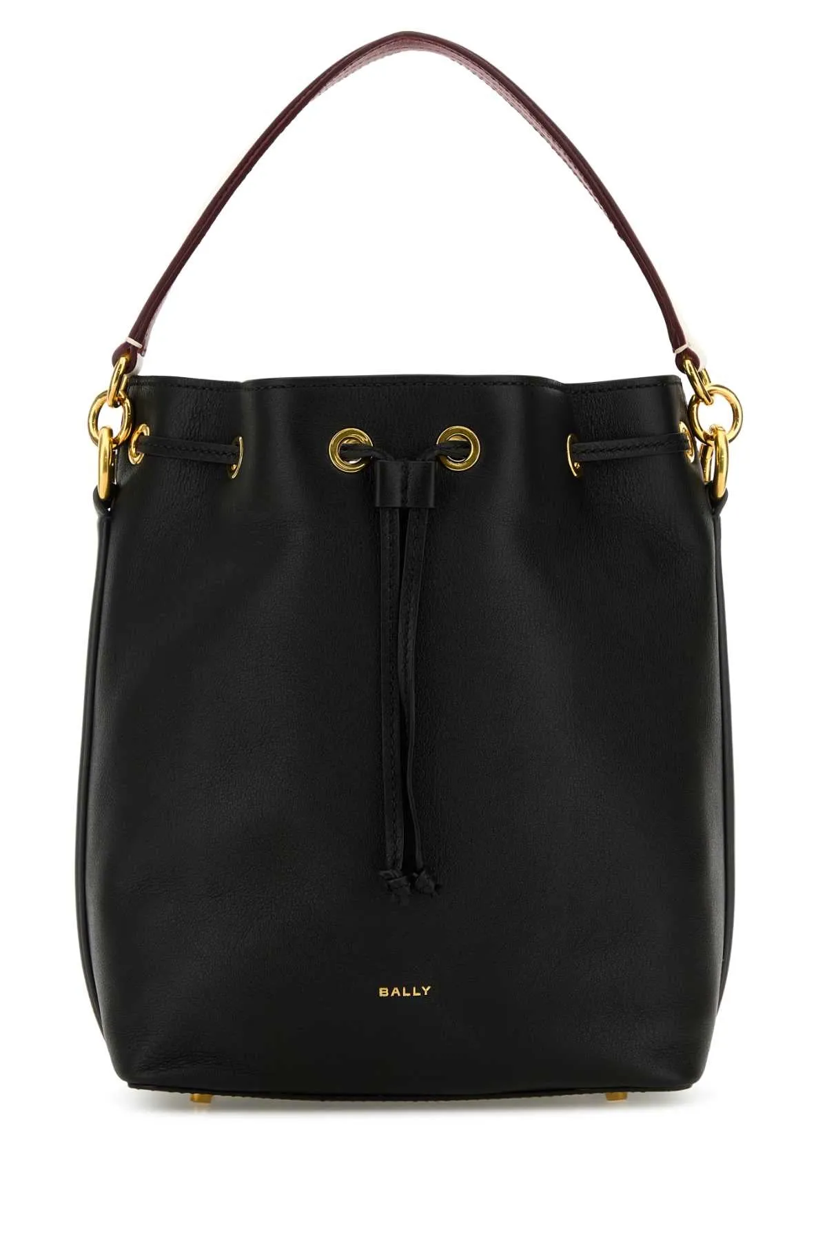 Bally Black Leather Code Bucket Bag