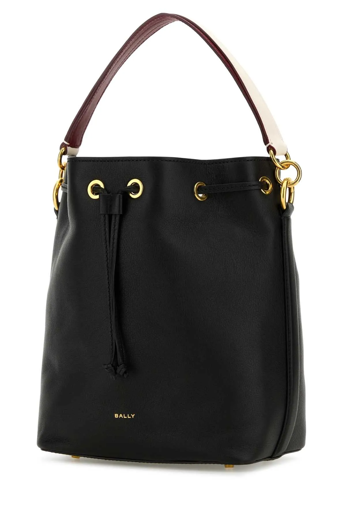 Bally Black Leather Code Bucket Bag