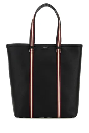 Bally Black Leather Code Shopping Bag