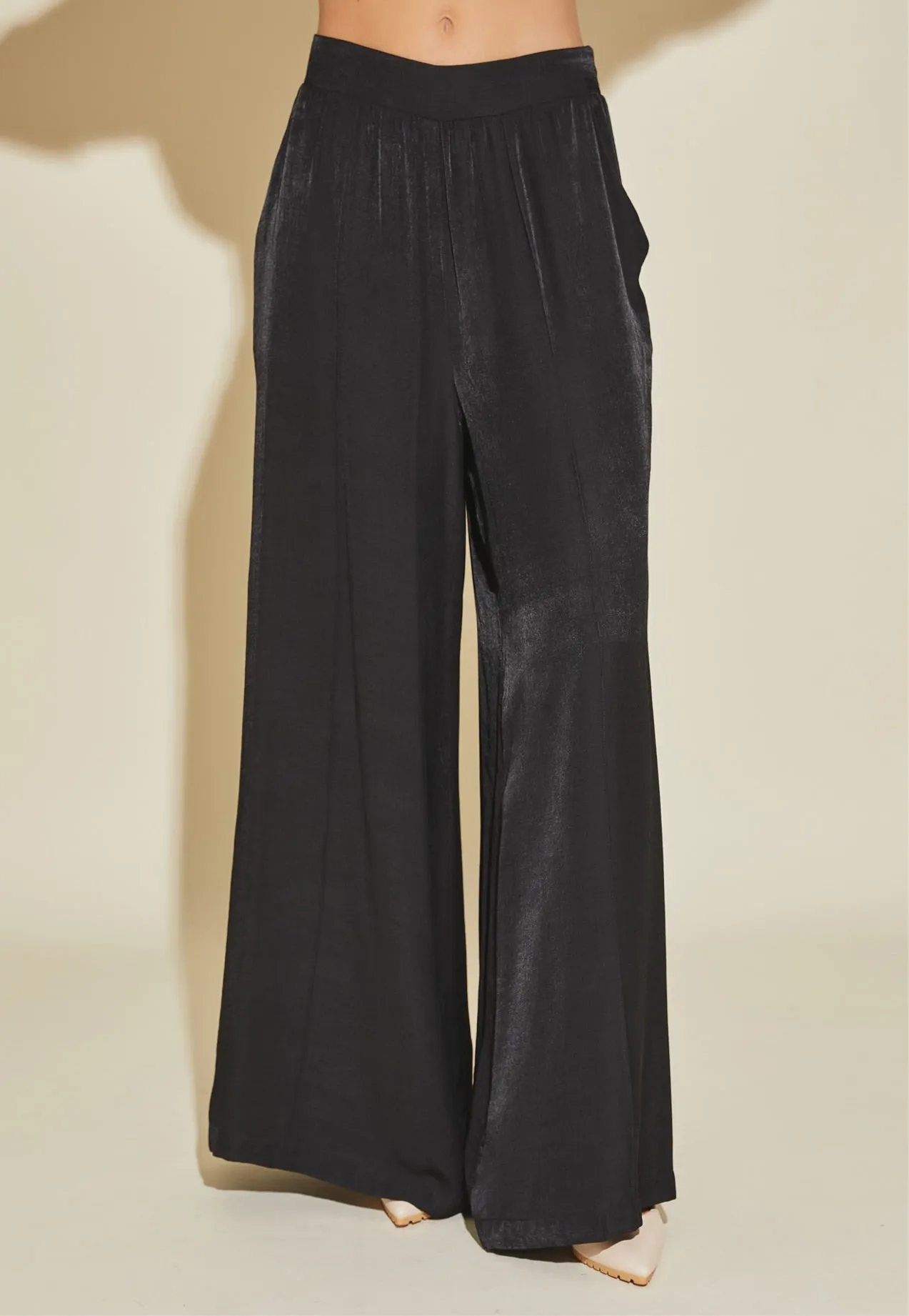 Banded Wide Leg Pants