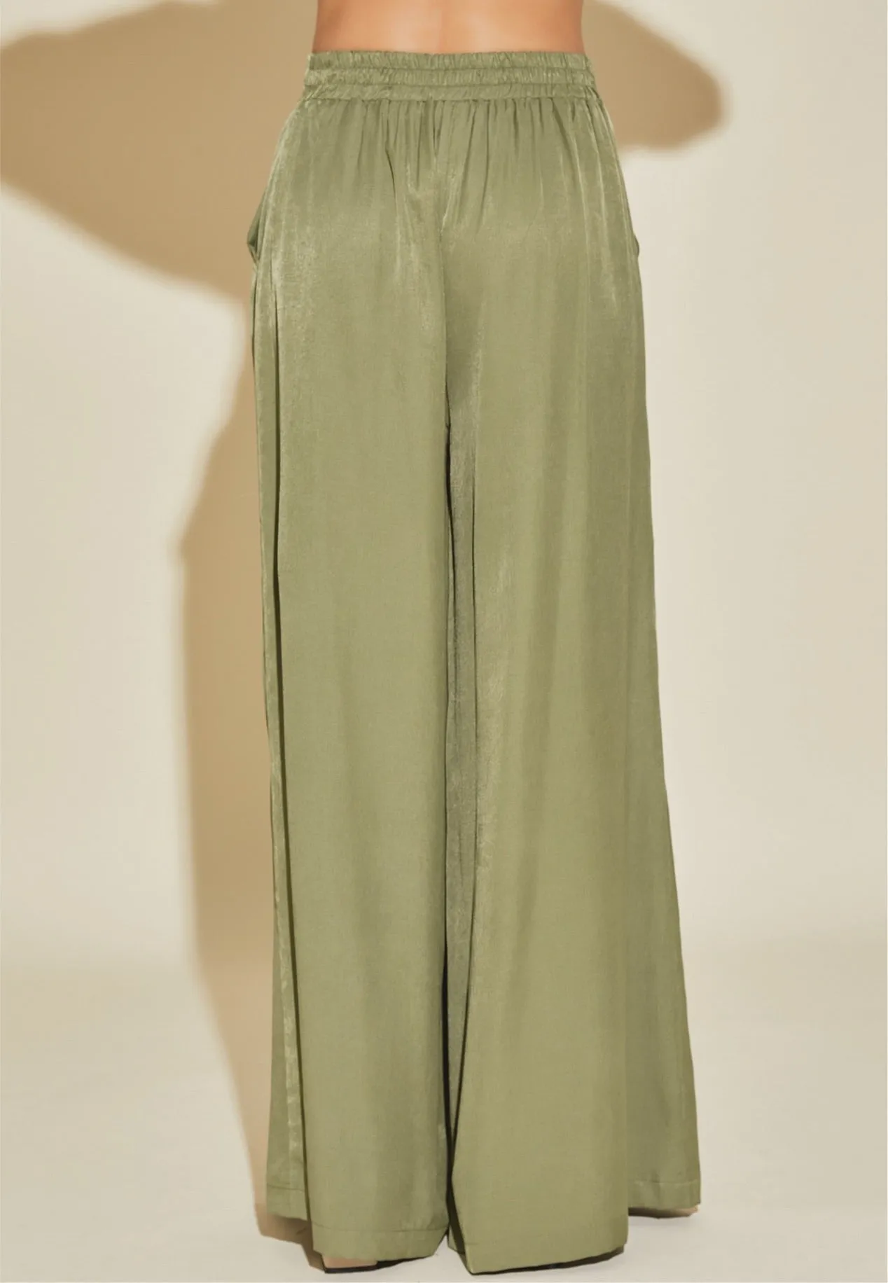 Banded Wide Leg Pants