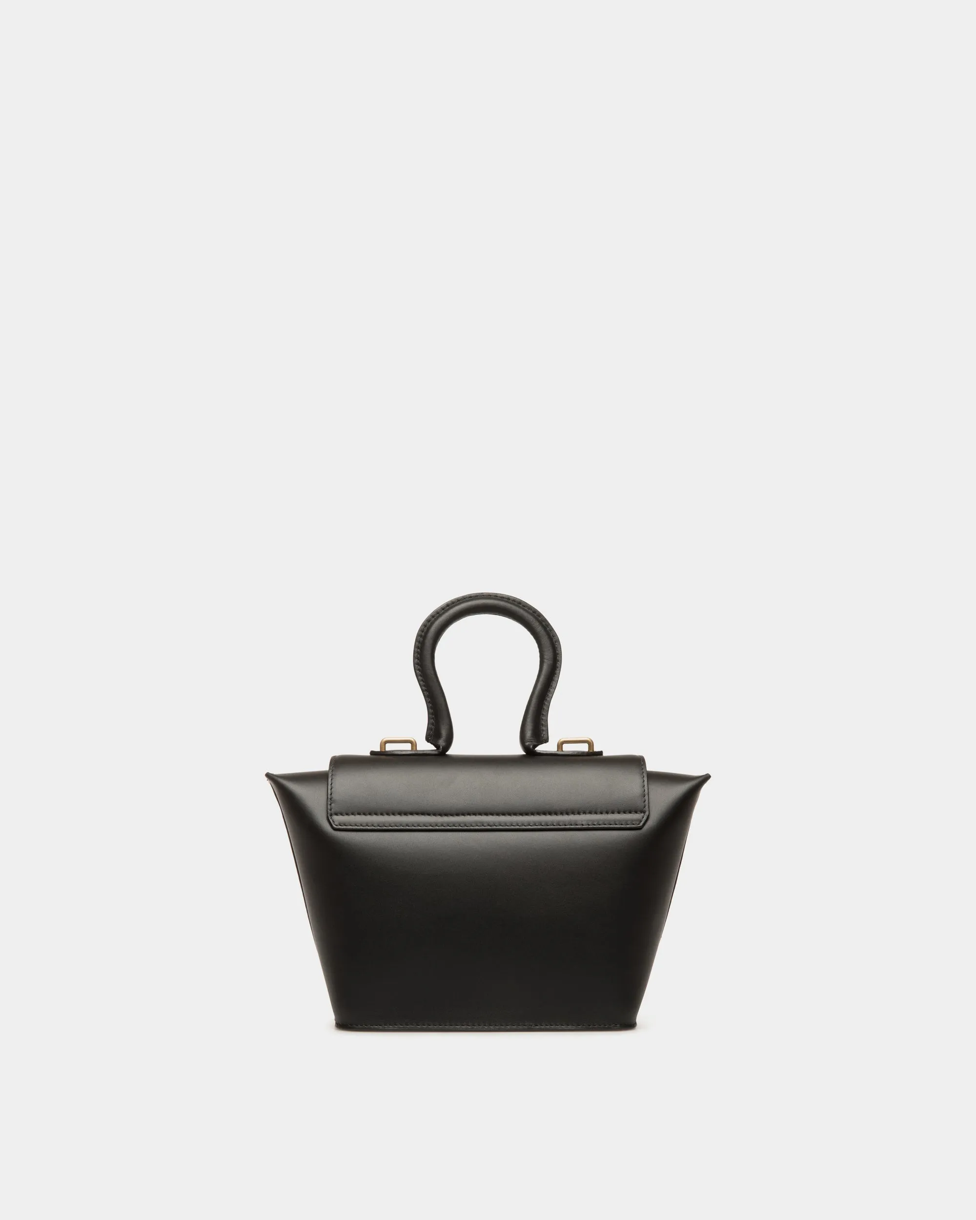 Belle Top Handle Bag in Black Leather