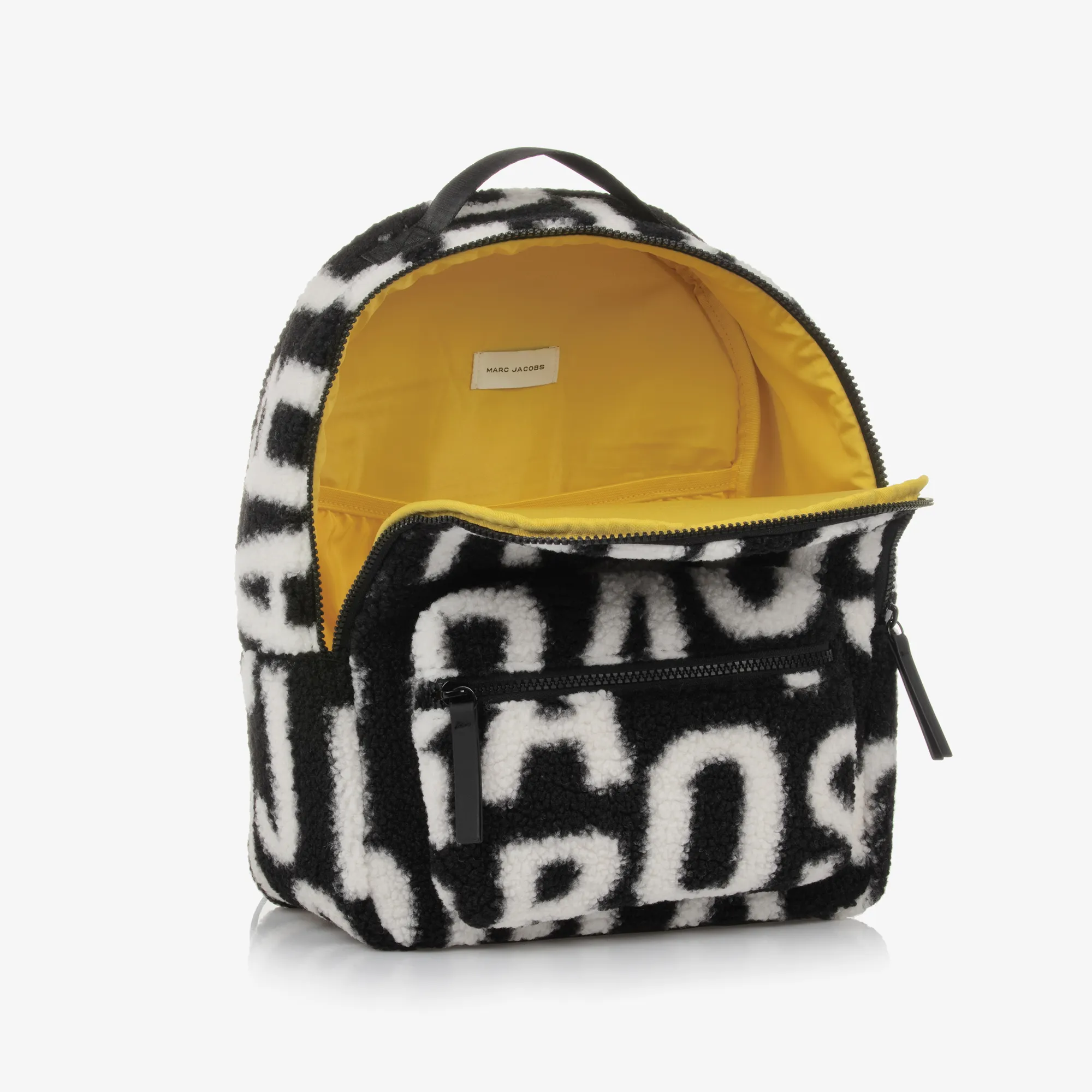 Black & White Sherpa Fleece Backpack (32cm)