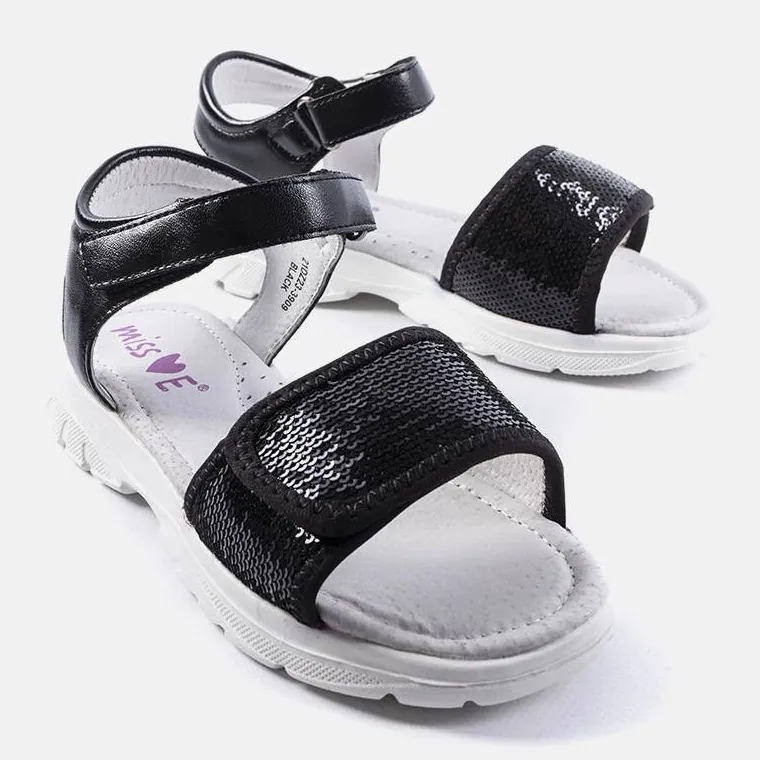 Black children's sandals from Grenier