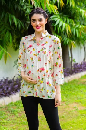 Blooming Gathered Maternity & Nursing Top