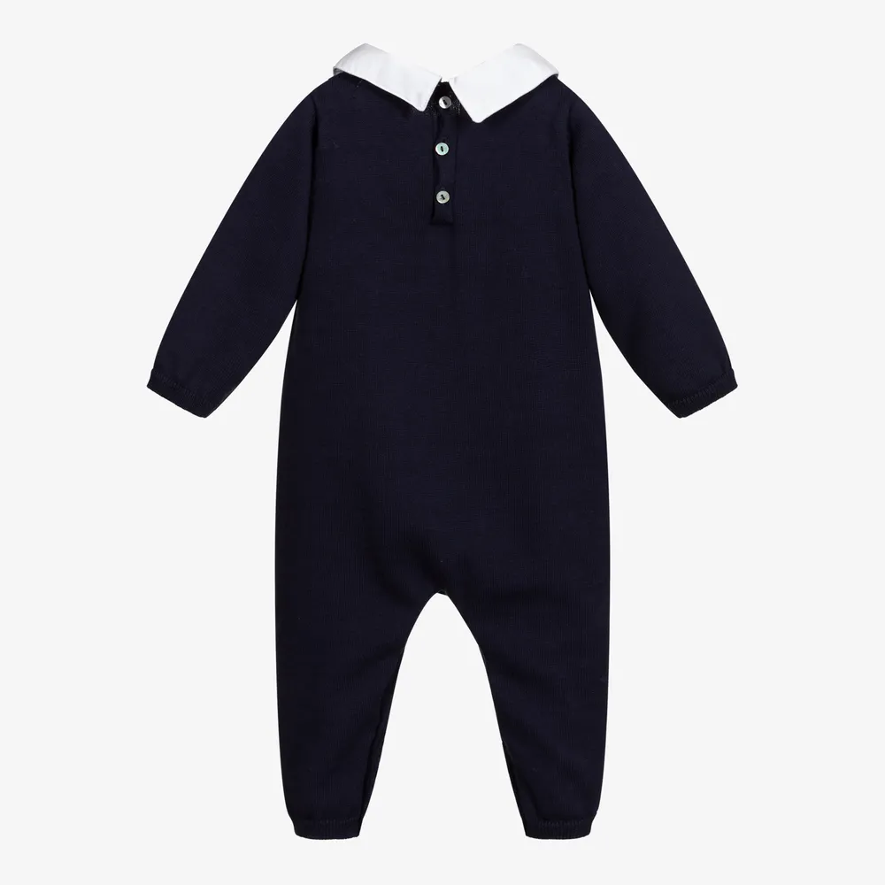 Blue Knitted Guardsman Romper