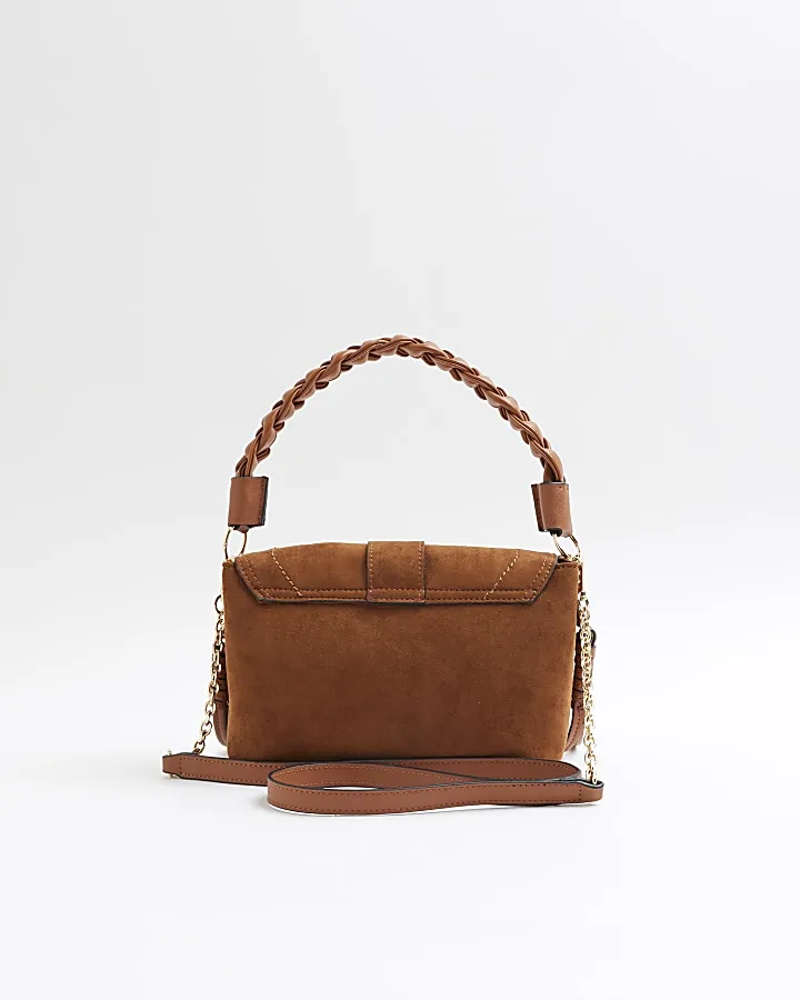 Brown Buckle Shoulder Bag