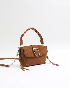 Brown Buckle Shoulder Bag