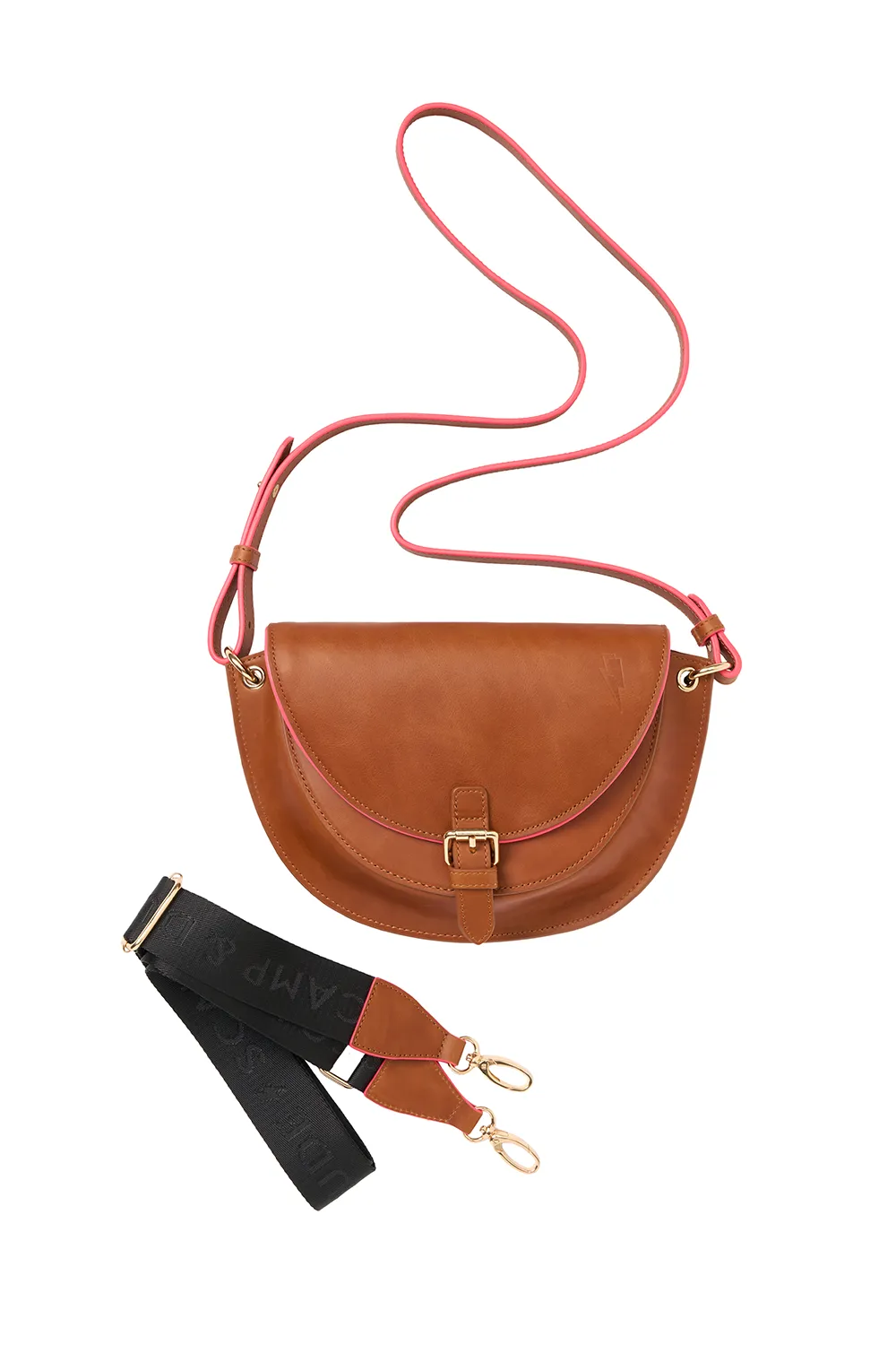 Brown Leather Saddle Bag