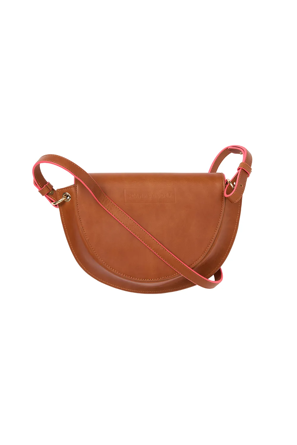 Brown Leather Saddle Bag