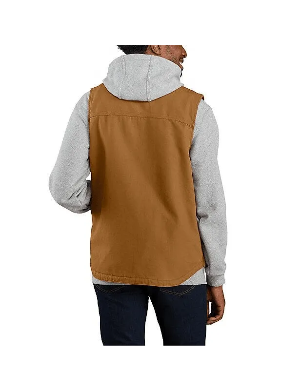 Carhartt Men's - Loose Fit Mock Neck Sherpa-lined Vest - Brown