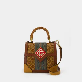 Casablanca  Mini Jeanne Bag in Brown Leather