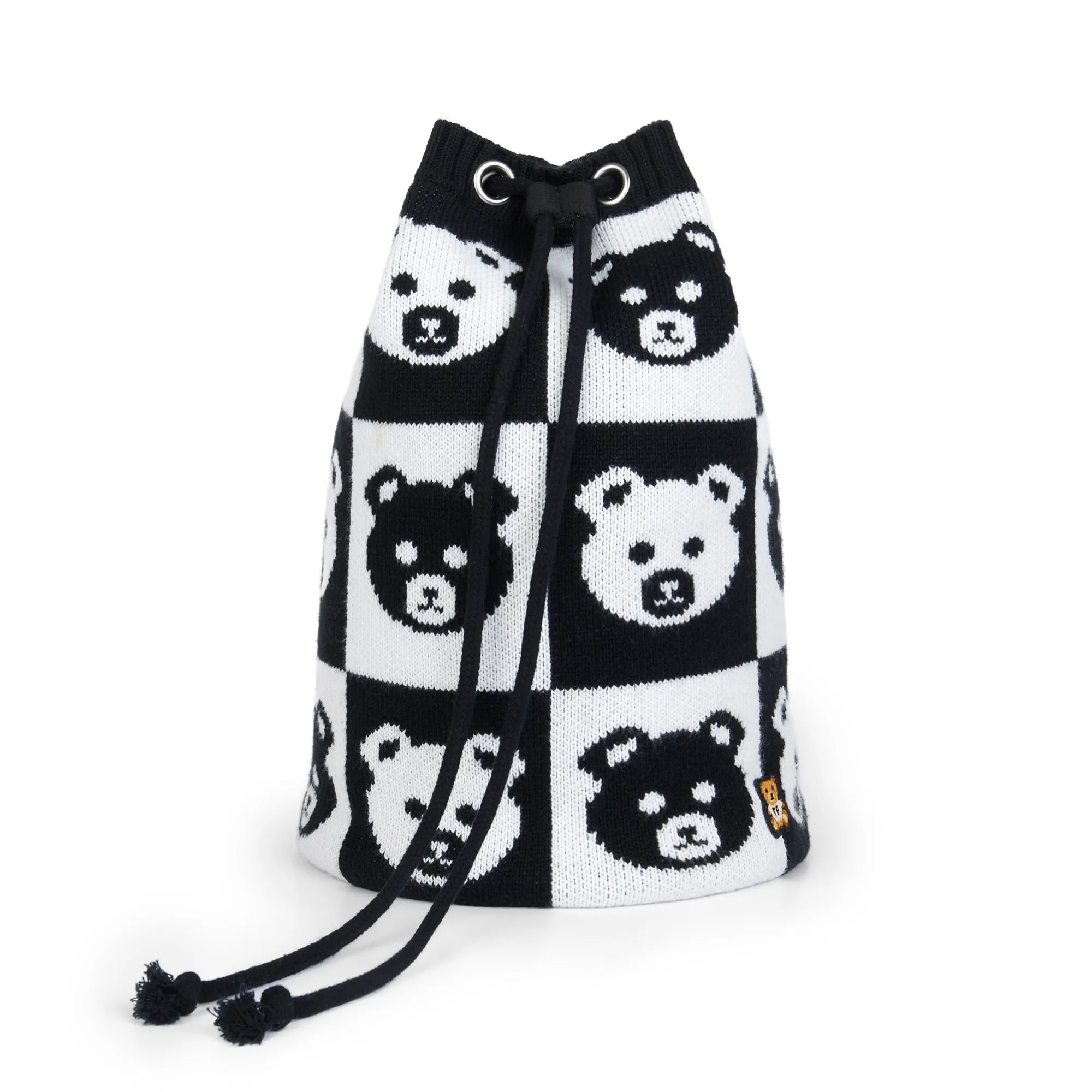 Checkered Bear Mini Backpack