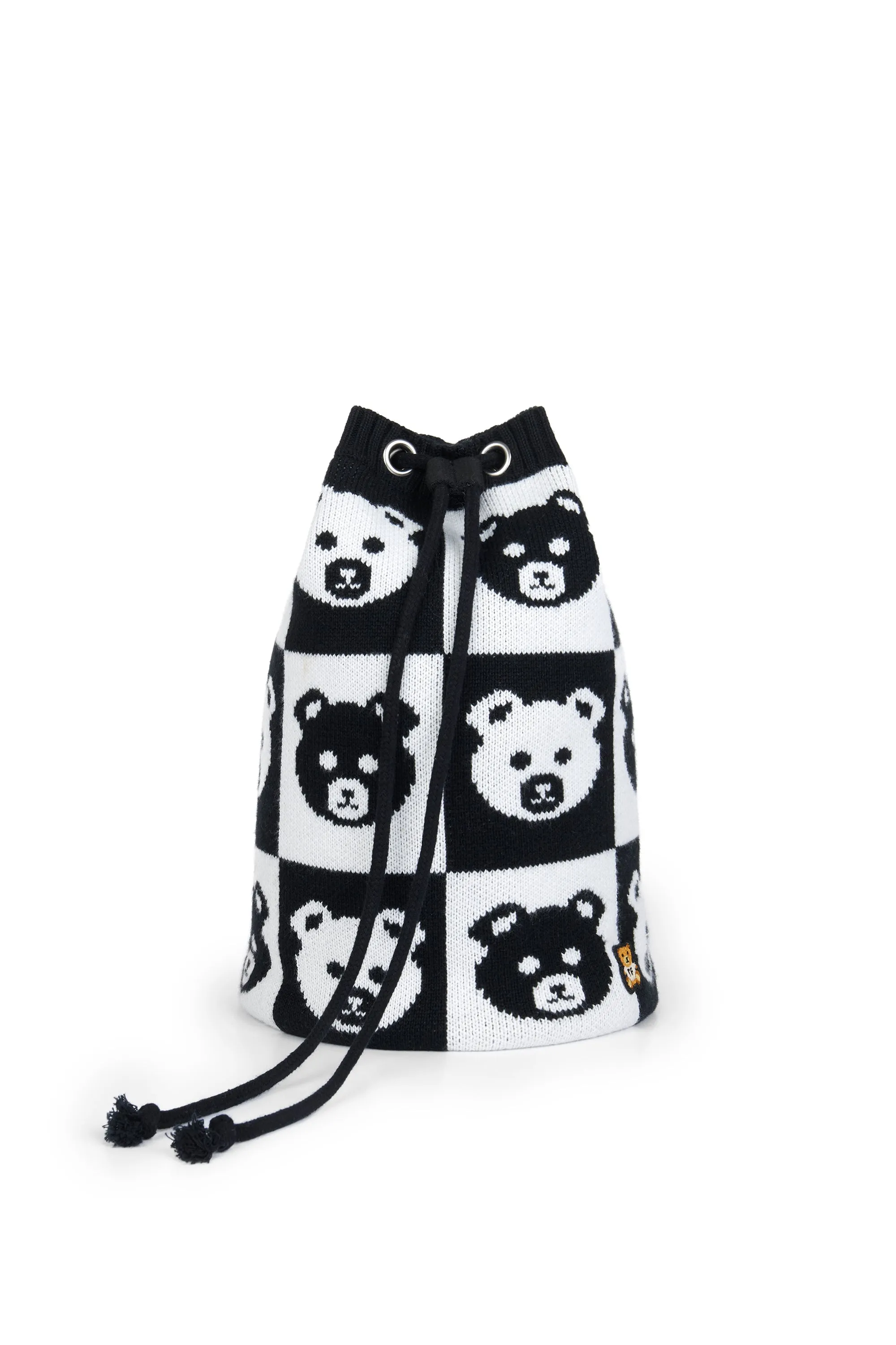 Checkered Bear Mini Backpack