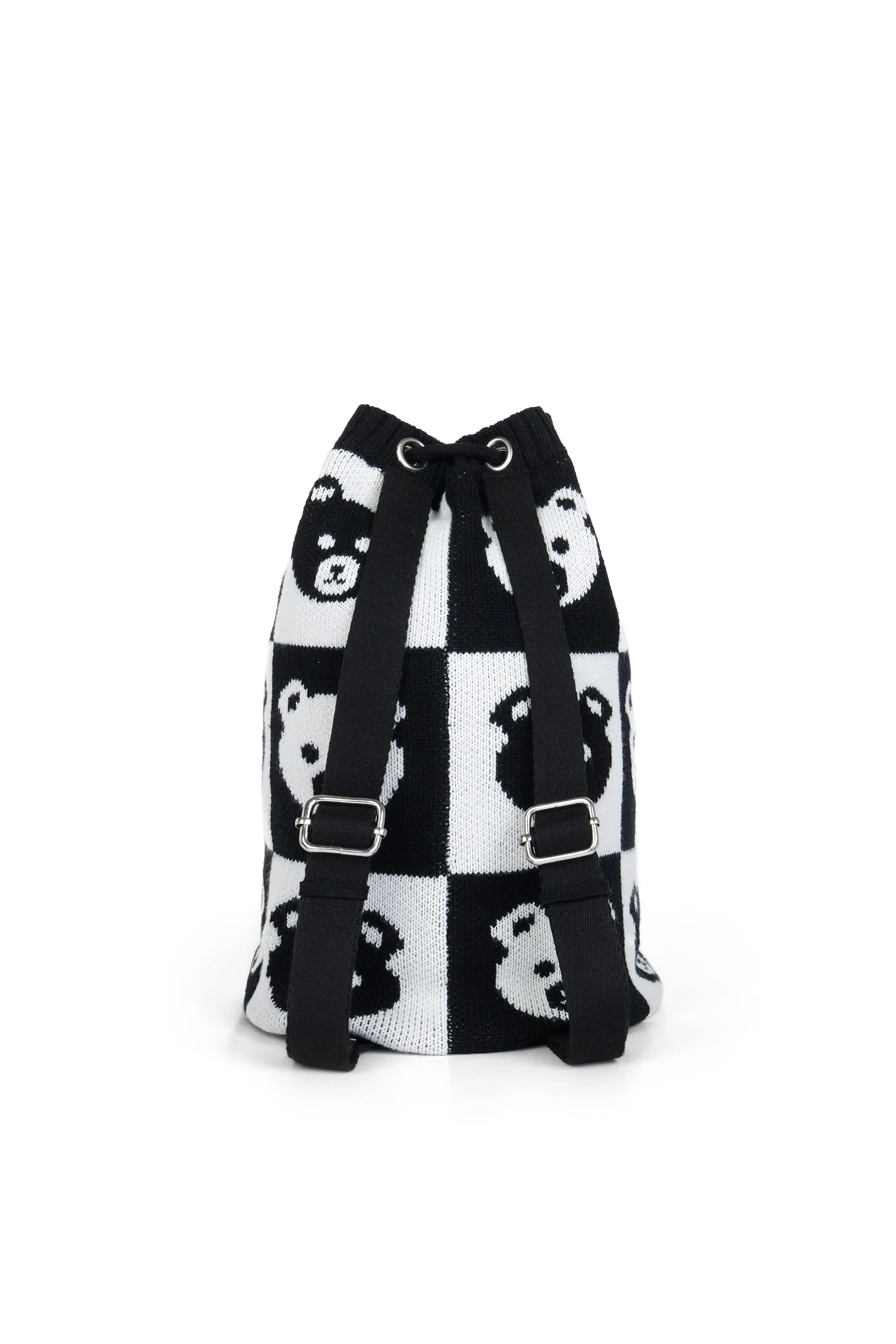 Checkered Bear Mini Backpack