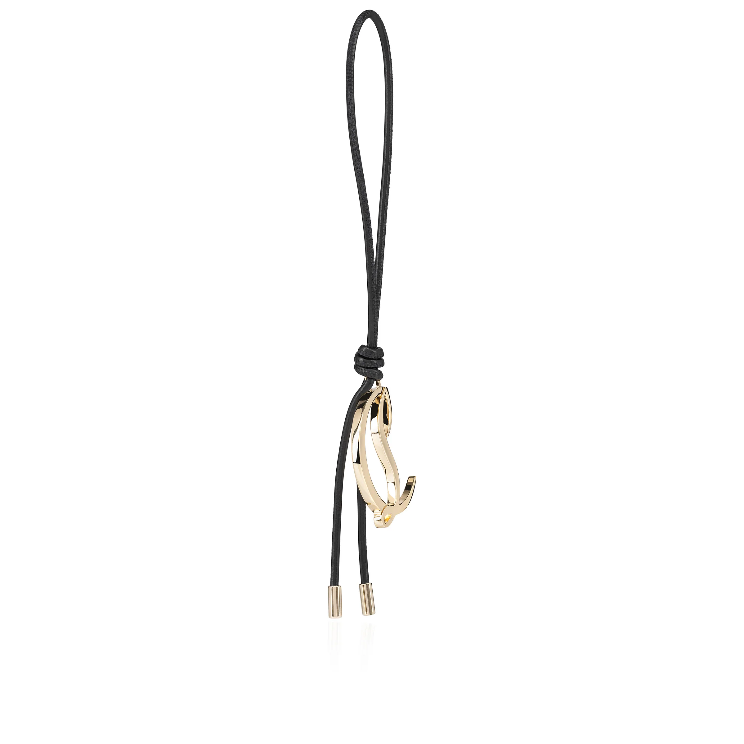 CL Logo Bag charm - Smooth calf leather - Black