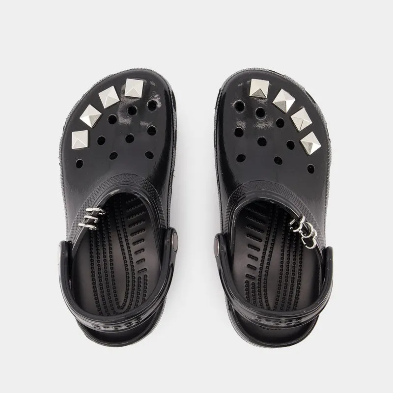 Classic Studded Sandals - Crocs - Synthetic - Black