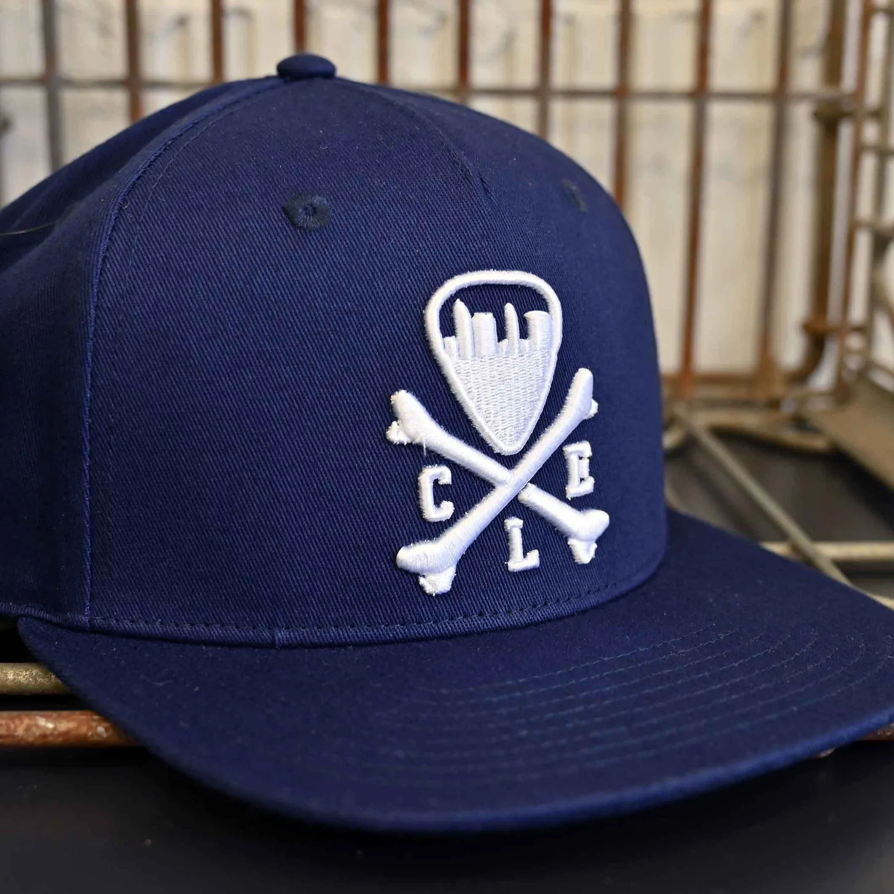 CLE Logo Snapback Hat - Navy-