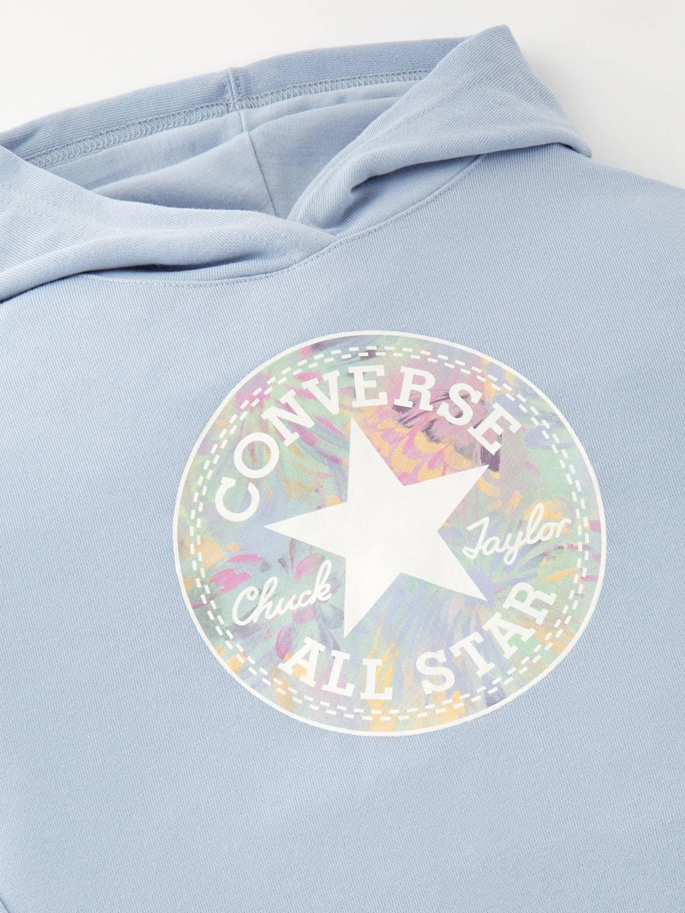 Converse Junior Girls Oversized Chuck Patch Hoodie - Light Blue