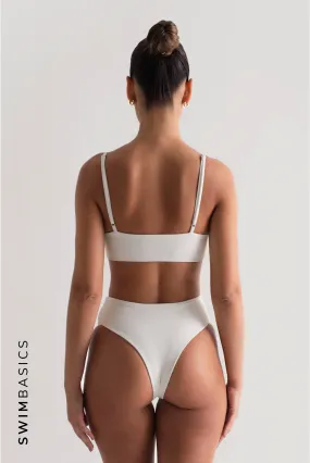 Core Textured Bikini Bottoms - White