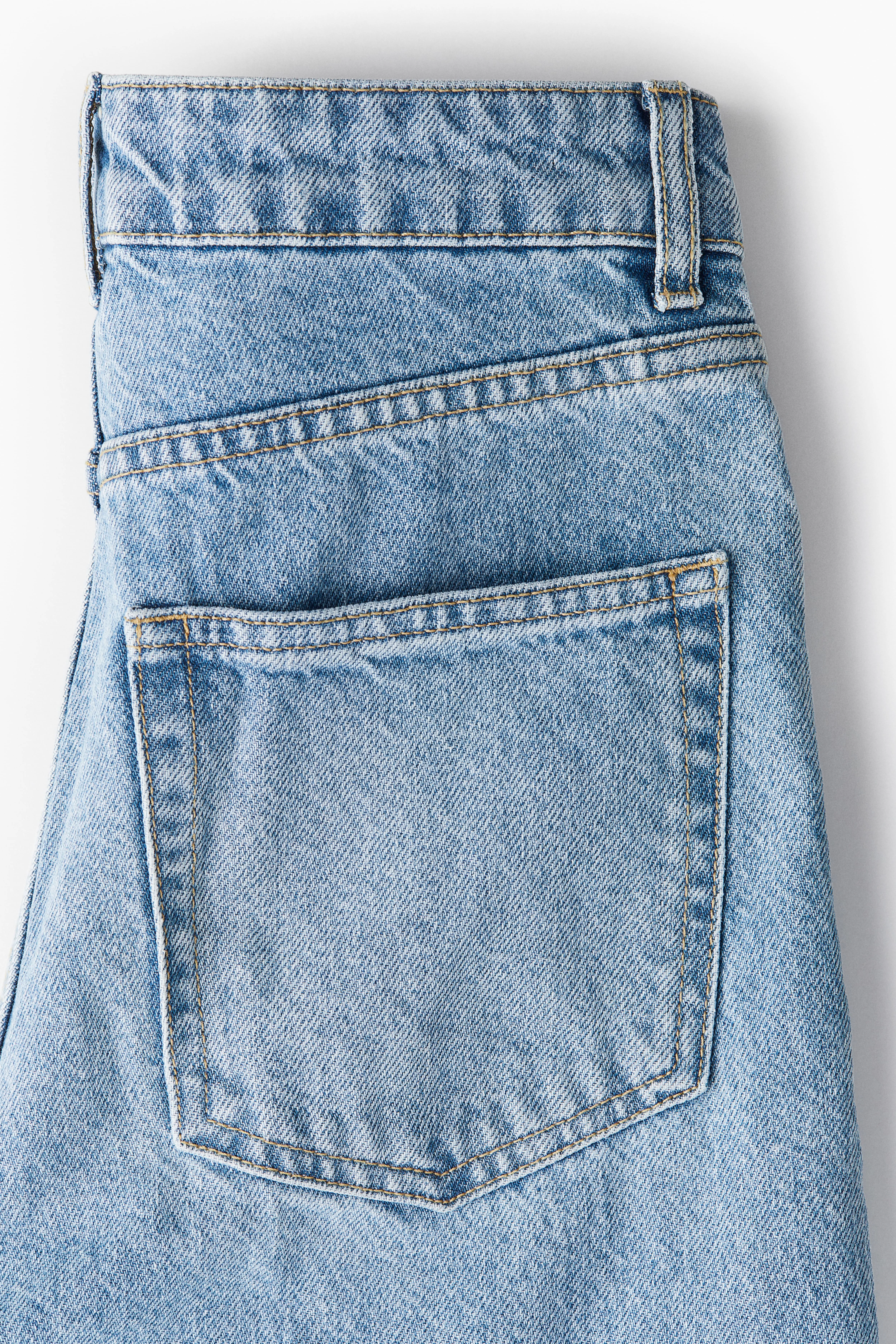 Crease-leg tapered jeans - High waist - Ankle length - Light denim blue - Ladies | H&M GB