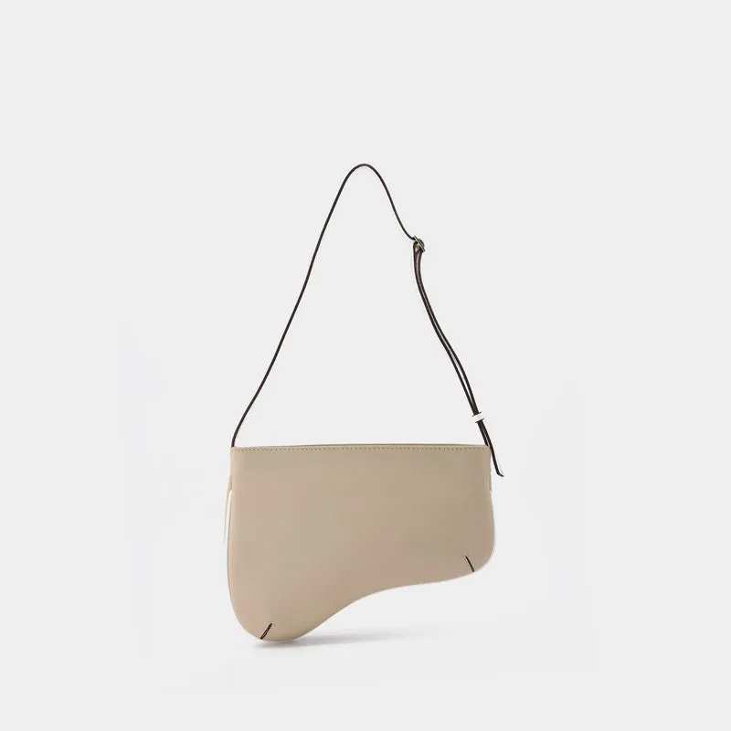 Curve Bag in Ivory and White Leather