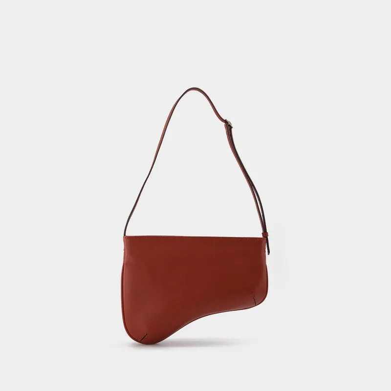 Curve Bag in Red Leather